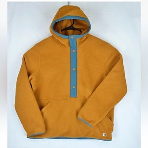 NWT The North Face Men's Carbondale 1/4 Snap Pullover Fleece Hoodie Jacket Ochre